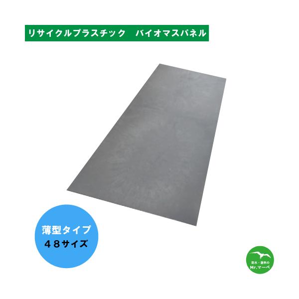 バイオマスパネル 【薄型タイプ ＊全体厚:8mm 両面:フラット 色:黒仕様 手持ち穴/連結穴:無】 48サイズ 1219mm×2438mm×8mm 個人宅配送不可　配送時間指定不可