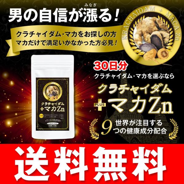 サプリメント クラチャイダム＋マカＺｎ 30日分 120粒入 日本製 マカ クラチャイダム アルギニン 亜鉛 スッポン 冬虫夏草 牡蠣 exハイパー