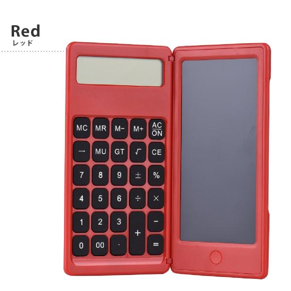 電卓 12桁 おしゃれ 電子メモ付き メモパッド 電子メモ帳 簿記 タッチペン付き 一体型 便利グッズ 出産祝い 電池式 ビジネス 折りたたみ コンパクト 薄型 手帳型 オフィス
