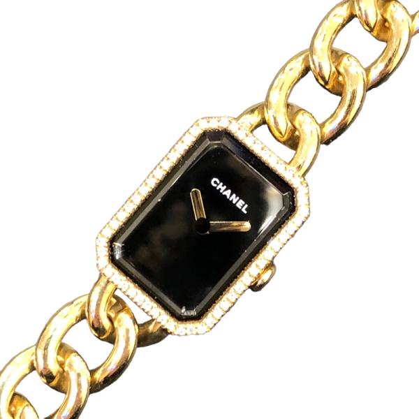CHANEL シャネル プルミエール H3259 ブラック K18YG 腕時計