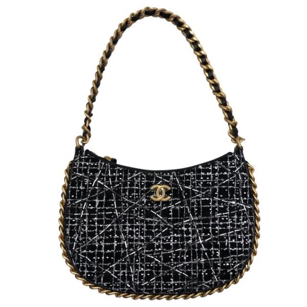 シャネル　バッグ セミショルダー スモールホーボーバッグ キルティング CHANEL（シャネル） スモールホーボーバッグ AS4378 ツイード