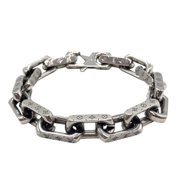 LOUIS VUITTON シルバーチェーンブレスレット 美品 中古・古着通販