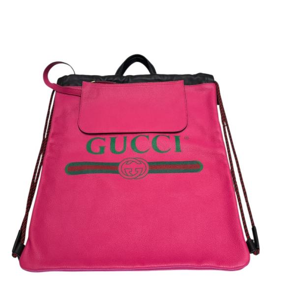 GUCCI（グッチ） ロゴプリント ドローストリングナップサック 516639