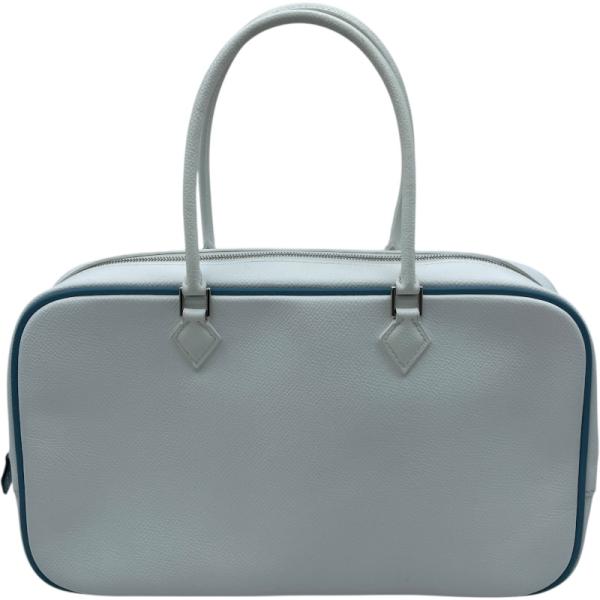 Q3‼️ エルメス プリュム28 エプソン美品　 （ツイリーは付きません） HERMES（エルメス） プリュム28 □J刻 ホワイト・ブルージーン