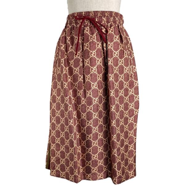 GUCCI（グッチ） GUCCI GGジャガードシルクスカート 628780 ボルドー