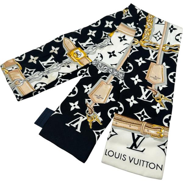美品❁ルイヴィトン　シルクスカーフ　バンドー LOUIS VUITTON（ルイ・ヴィトン） バンドーBB コンフィデンシャル