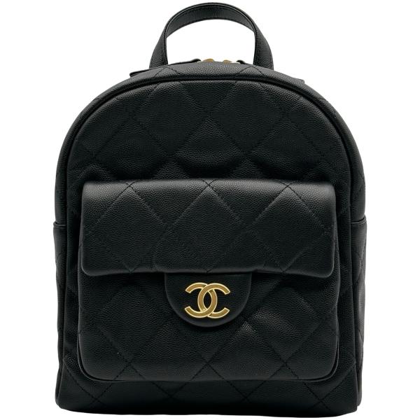 CHANEL ココマーク　キャビア　チェーンリュック CHANEL（シャネル） ココマークバックパック AS5793 ブラック/ゴールド