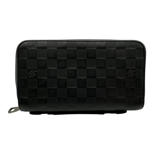 ルイヴィトン　長財布　ダークアンフィニティ ロゴ　レザー ブラック LOUIS VUITTON（ルイ・ヴィトン） ジッピーXL N61254 ブラック ダミエ