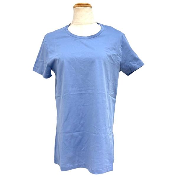 MONCLER（モンクレール） ロゴワッペン半袖Tシャツ ブルー コットン