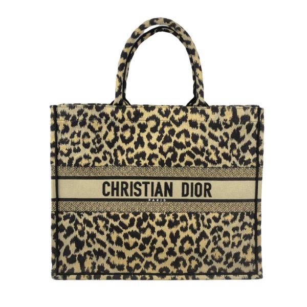 クリスチャン・ディオール Christian Dior Book tote ブックトート ラージバック MIZZA エンブロイダリー M1286ZRHM-M918 レオパード トートバッグ 中古 クリスチャン・ディオール Christian Dior Book tote ブックトート ラージバック MIZZA エンブロイダリー M1286ZRHM-M918 レオパード トートバッグ 中古
