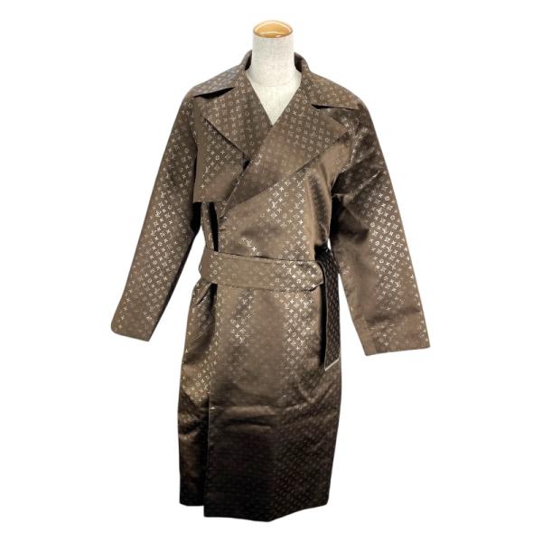 【美品】LOUIS VUITTON♢トレンチコート♢ LOUIS VUITTON（ルイ・ヴィトン） モノグラム総柄シルクトレンチコート
