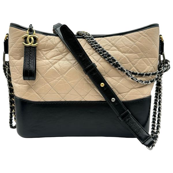 シャネル CHANEL ガブリエルドゥホーボラージ A93824 ベージュ/ブラック ラム/カーフ レディース ショルダーバッグ CHANEL（シャネル） ガブリエルドゥホーボラージ A93824 ベージュ