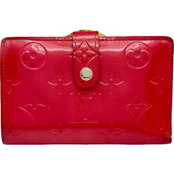 【ほぼ未使用】ルイヴィトン　二つ折り財布　ヴィエノア　ヴェルニ　レッド LOUIS VUITTON（ルイ・ヴィトン） ポルトモネ・ビエ・ヴィエノワ
