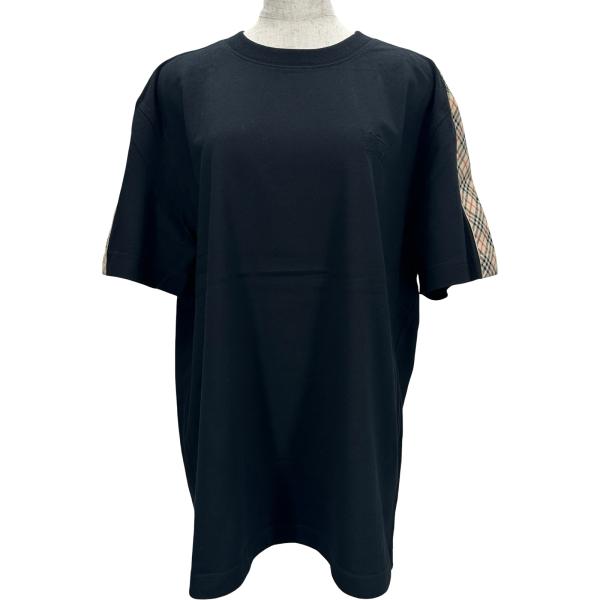 BURBERRY（バーバリー） チェックライン半袖Tシャツ 8106248 ブラック