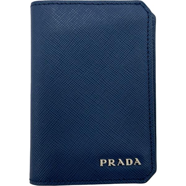 PRADA プラダ ケース サフィアーノレザー ネイビー PRADA（プラダ） カードケース 2M0945 ネイビー シルバー金具