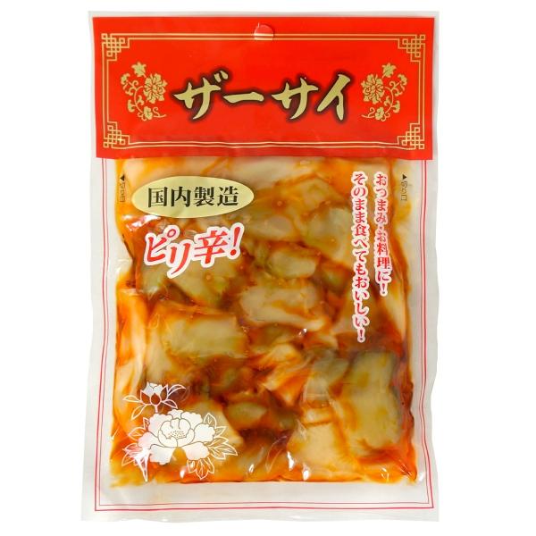 中華料理の付け合わせに、手軽な一皿に、あると嬉しい搾菜。そのまま、ご飯のお供やおつまみにもピッタリです。 //搾菜 中華 惣菜 ご飯のお供 漬物 おつまみ■商品内容：ピリ辛ザーサイ  1袋■配送便：通常便