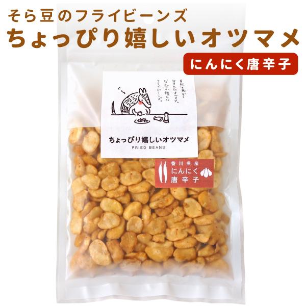 辛口 フライビーンズ そら豆 揚げ豆 おつまみ ( にんにく 唐辛子 ) 90g 袋入り  豆菓子 いかり豆 オツマメ