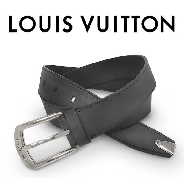 LOUIS VUITTON レザーベルト ブラック 95/38 Louis Vuitton 'Initiales' Belt - 95/38 – Fashionably Yours