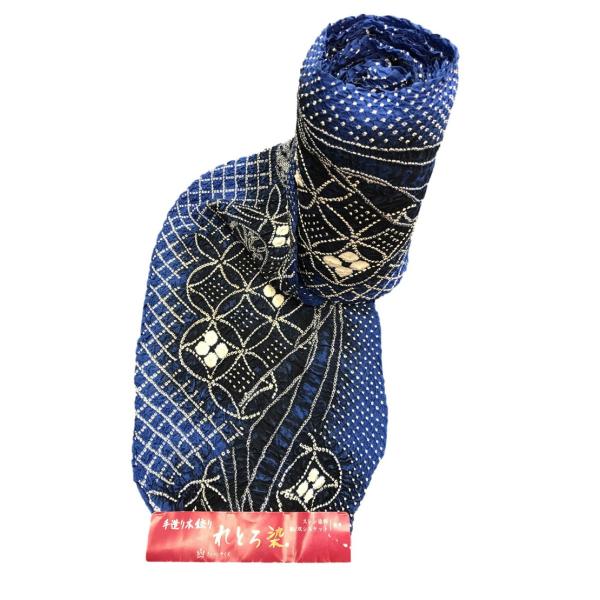 総絞り浴衣反物（未仕立しぼりゆかた生地）手造り本絞りれとろ染