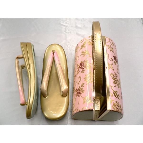 草履バッグセット・LLサイズ・一本手ハート型バッグ+大寸草履のセット  