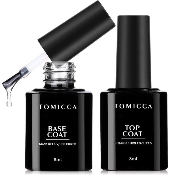 TOMICCA ジェルネイル トップコート ベースコート 8ml 2本セット