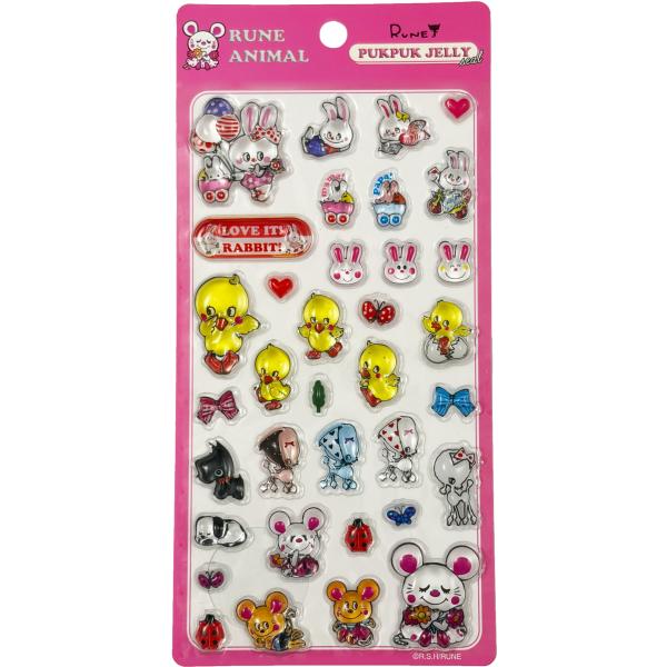 KOKUYO（コクヨ） PUK PKU JELLY ルネアニマル2 ぷくぷくシール