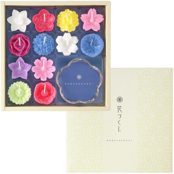 ●日本を代表する12種類の花々をかたどったフローティングキャンドル(水に浮くキャンドル)です。●植物由来原料を使用し、やわらかな色合いとそれぞれの花の香りを楽しめます。●花づくし(植物性)12ヶ月分各1個、グラス1個1月:水仙/2月:梅/3...