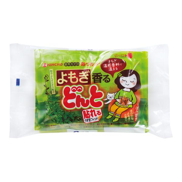 KINCHO 香るどんと 薄型貼るカイロ 和草よもぎエキス配合8個1ケースセット KINCHO 香るどんと 貼るカイロ 和草よもぎVエキス配合 8個 : オオサキ
