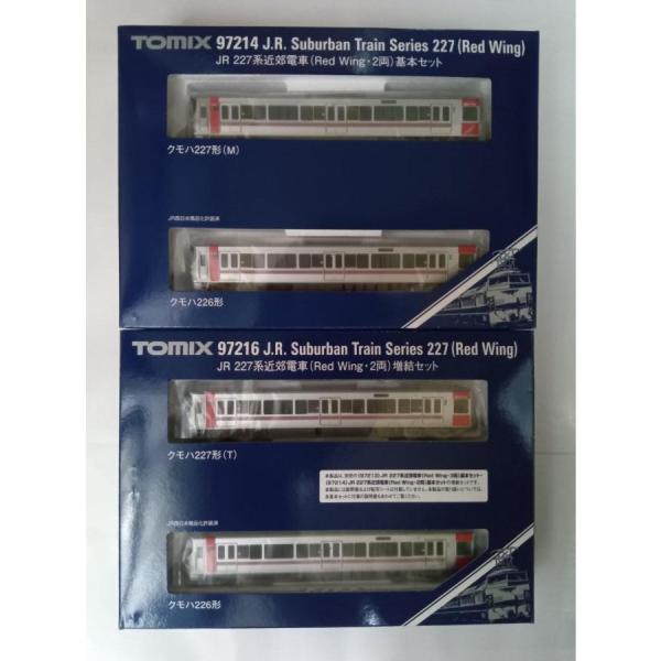 TOMIX Nゲージ 97214、97216 JR 227系近郊電車（Red Wing・2両）基本2両セット＋増結2両セット