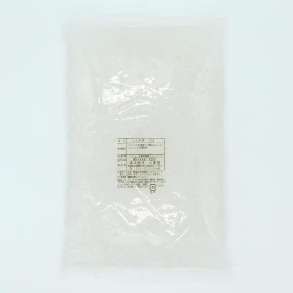 ◆商品発送情報◆こちらの商品は1個口に【　1個まで同梱することが可能　】です。同梱発送をご希望の場合には【　オプション設定　】より数量を追加下さい。商品名「丸美屋　しらたき(白)　1kg」国産の蒟蒻粉を100％使用している白色、10cmカッ...