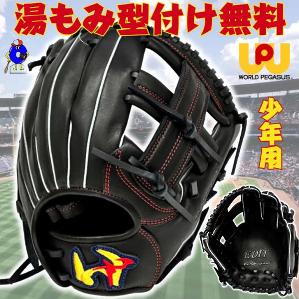 ワールドペガサス 少年 軟式グローブ オールラウンド用 ブラック
