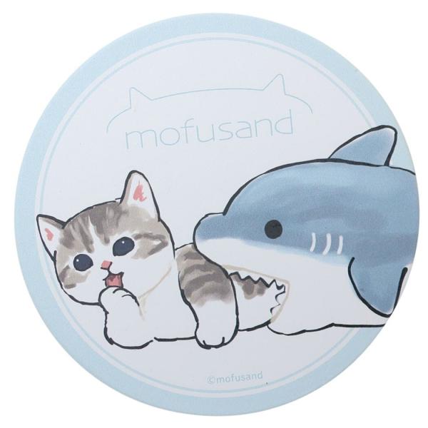 mofusand 吸水コースター さめ けづくろい BL ブルー さめにゃん