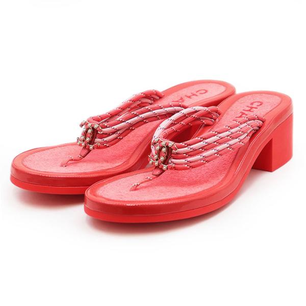 CHANEL 【極美品】CHANEL シャネル サンダル トング ヒール COCO