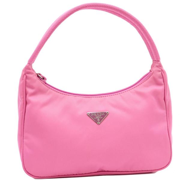 美品 プラダ ナイロン ミニハンドバッグ 三角ロゴプレート レディース