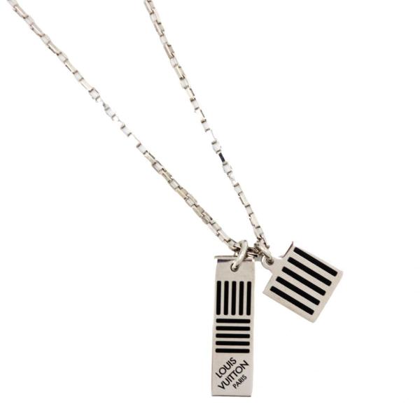 ルイヴィトン コリエ ダミエカラーズ チェーンネックレス メンズ