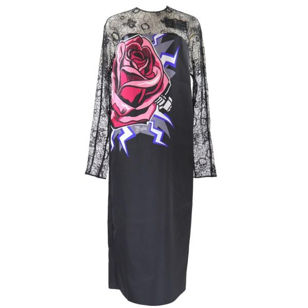 未使用 プラダ 19AW フランケンシュタイン レース切替ドレス