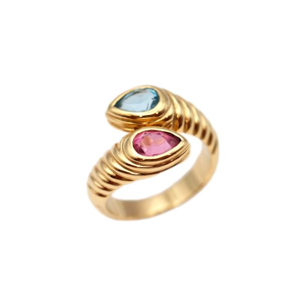 BVLGARI ブルガリ ドッピオ バチェラート リング 約12号 ブルー