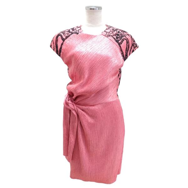 ヴィトン リボンワンピース 34 レディース LOUIS VUITTON 美品 ルイ・ヴィトン 19SS シャーリングリボン