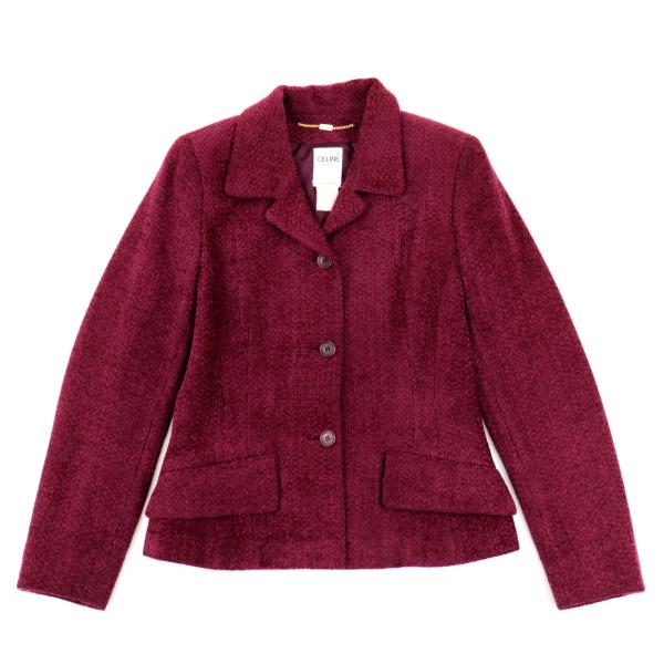 CELINE 美品 セリーヌ ヴィンテージ ロゴボタン ジャケット レディース