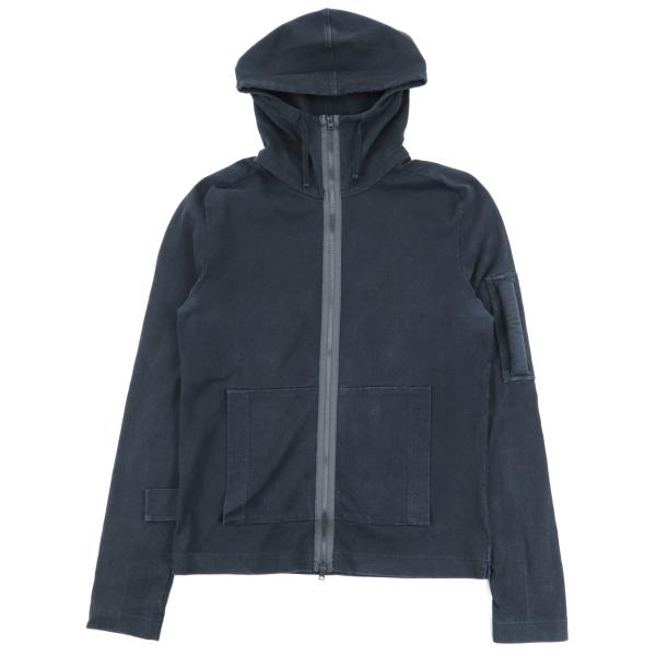 ボッテガヴェネタ 20SS ジップアップ パーカー メンズ コットン 黒 48