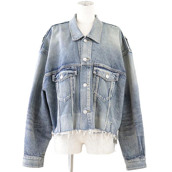 BALENCIAGA ダメージ加工デニムジャケット 48 BALENCIAGA（バレンシアガ） 【美品】BALENCIAGA デニムジャケット