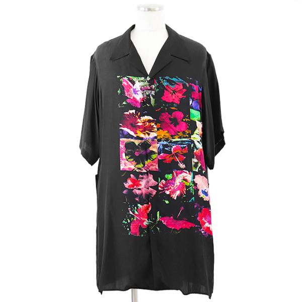 ヨウジヤマモトプールオム花柄 半袖シャツ Mサイズ 美品】Yohji Yamamoto POUR HOMME ヨウジヤマモトプールオム シャツ