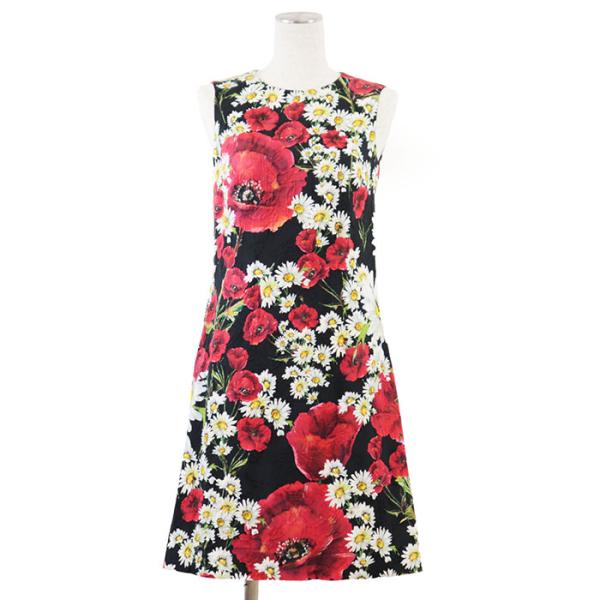 【タグ付き】ドルチェ&ガッバーナ　ノースリーブ　ワンピース　花柄　ドレス 極美品】DOLCE&GABBANA ドルチェ アンド ガッバーナ ワンピース