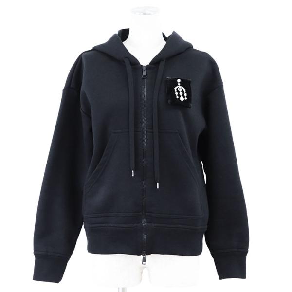 ヌメロヴェントゥーノ ビジュー ブラック スウェット パーカー 40