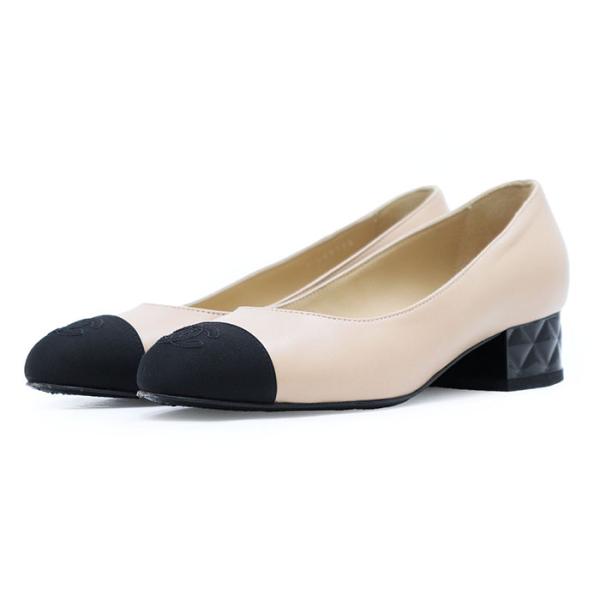 シャネル　パンプス　ビッグロゴ CHANEL（シャネル） 【美品】CHANEL パンプス キャップトゥ G40156