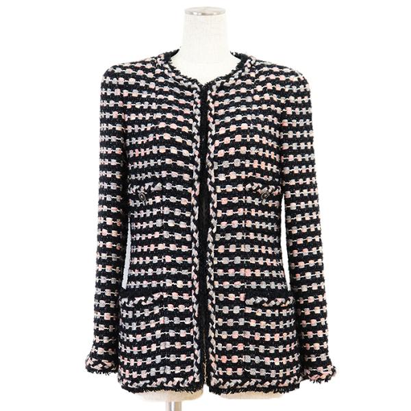 CHANEL シャネル ジャケット 06A P29539 ツイード ノーカラー カメリア