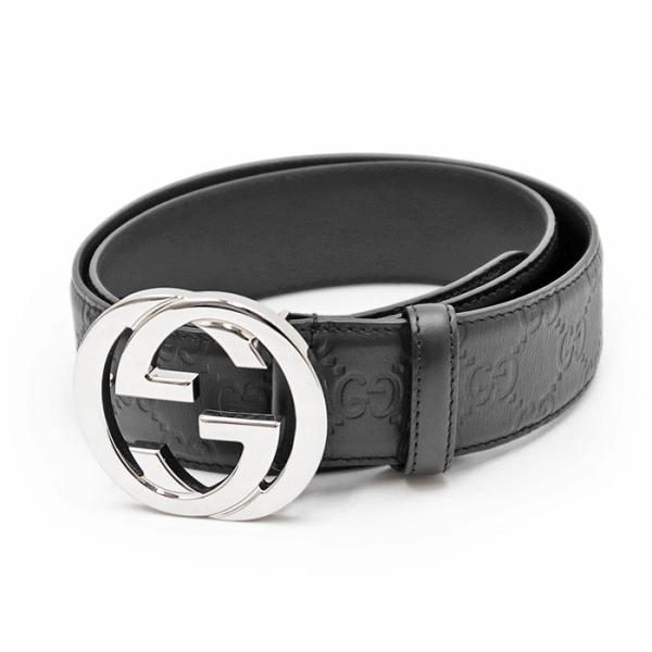 良品✨グッチ　ベルト　GG柄　インターロッキング　レザー　ブラック　総柄　型押し 楽天市場】GUCCI グッチメンズレザーベルト ブラックインター