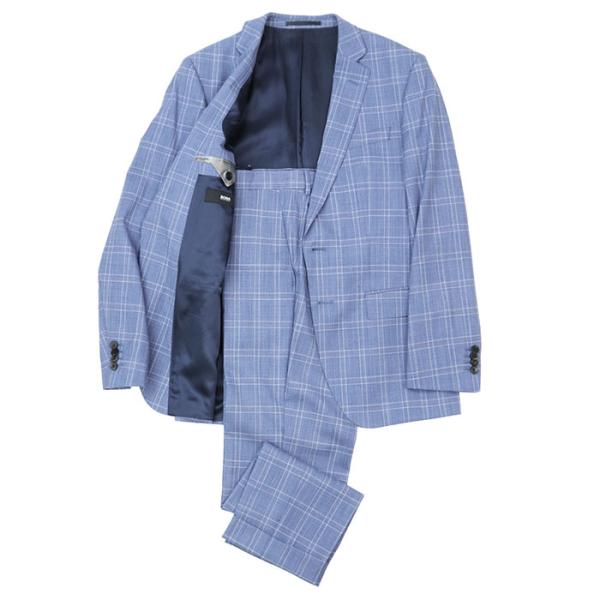 【BARBERA生地】【46】HUGO BOSS スーツセットアップ メンズ SALE【極美品】HUGO BOSS ヒューゴ ボス スーツ セットアップ CARLO