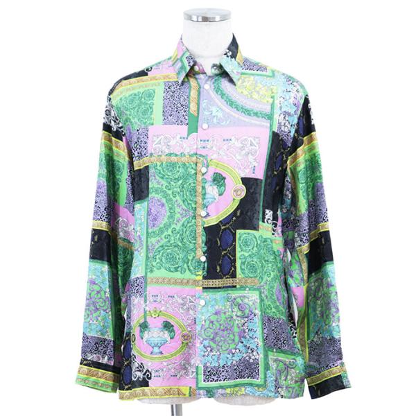 極美品】VERSACE ヴェルサーチ 長袖シャツ HERITAGE FIT ロゴ