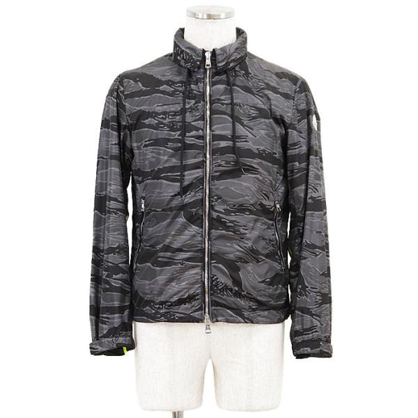 【極美品】MONCLER モンクレール ブルゾン CEZANNE GIUBOTTO タイガーカモ ナイロン100% メッシュライニング リフレクターライン アウター メンズ サイズ 0 チャコール ブラック 黒 ルーマニア製 MONCLER（モンクレール） 【極美品】MONCLER ブルゾン CEZANNE
